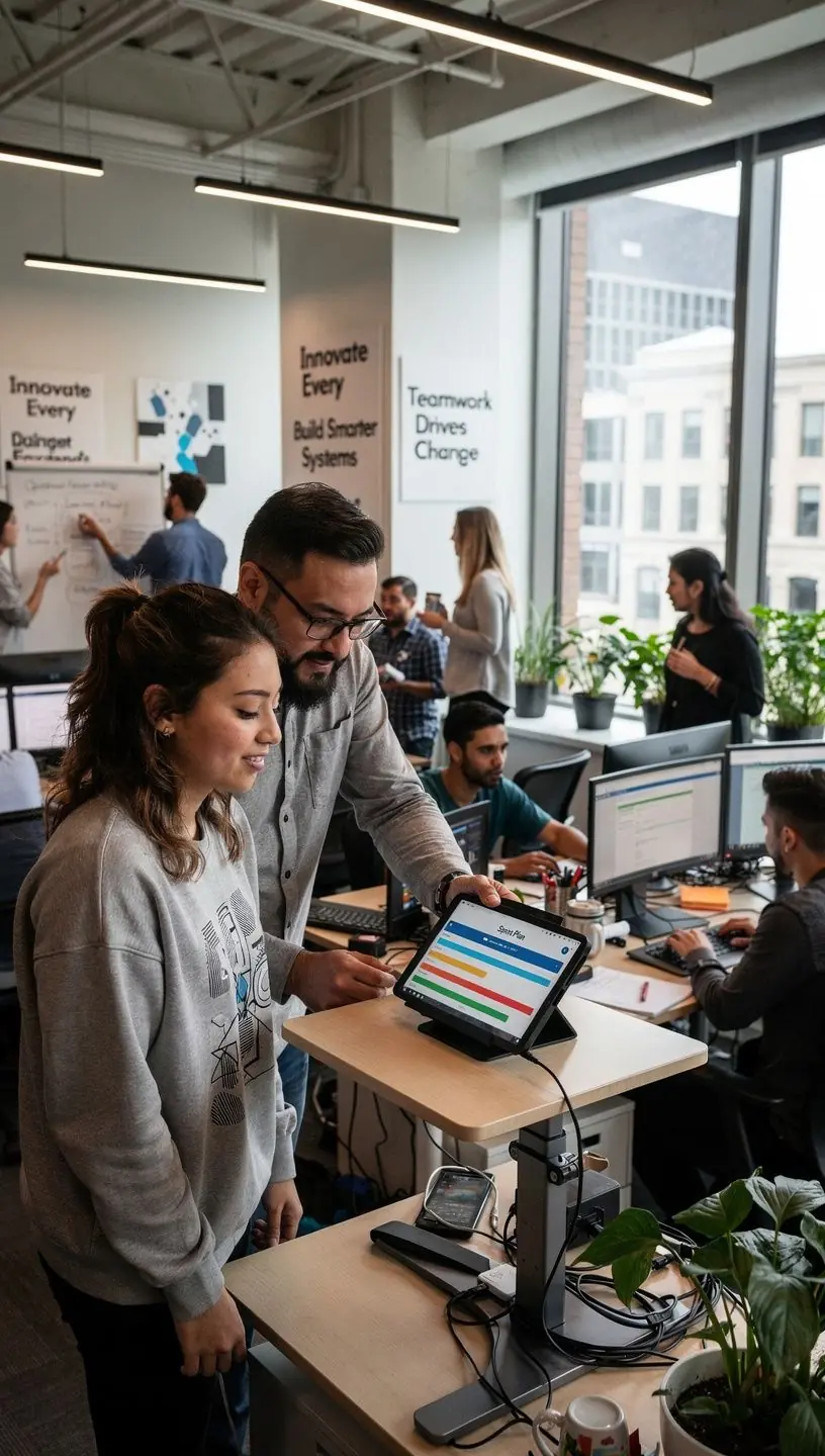 Professional team collaboration